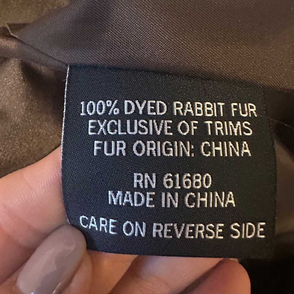 525 America Revolve Women’s Natural Rabbit Fur Brown Vest Small - Picture 6 of 13
